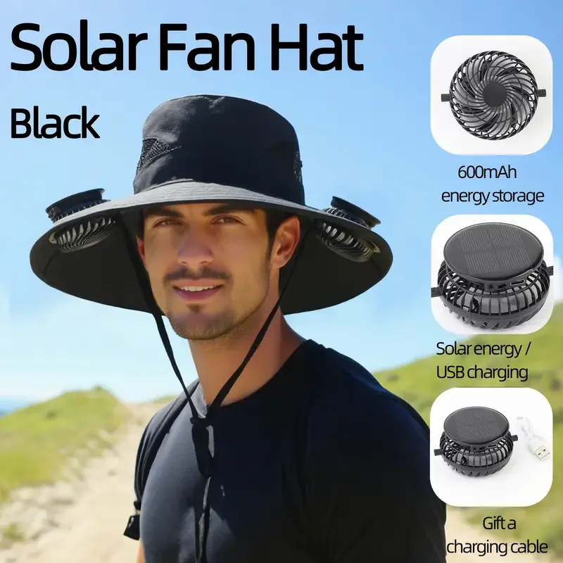 Bucket Hat Cotton - Мужская быстросохнущая панама большого размера с