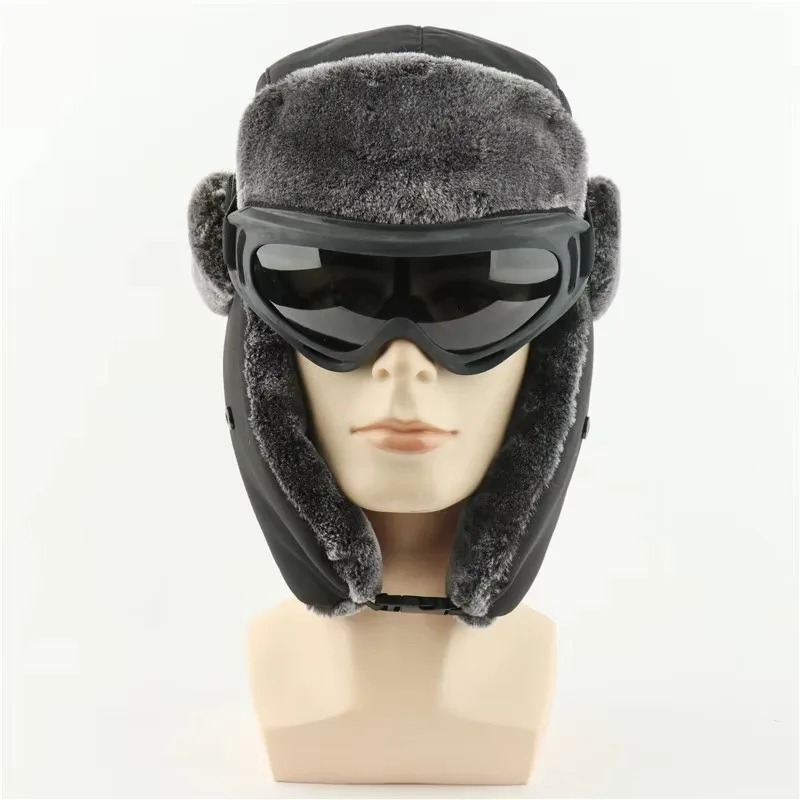 Trapper Hat Ear Flap - Снежные лыжные армейские военные шапки-ушанки с