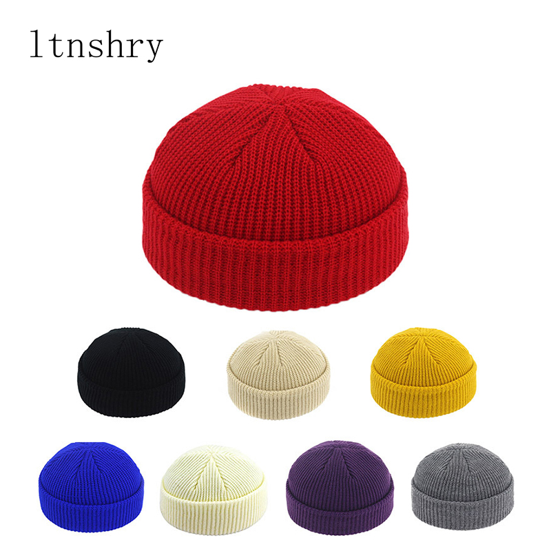 Beanie Cuffed Knit - Шапка-бини унисекс, вязаная в рубчик, с