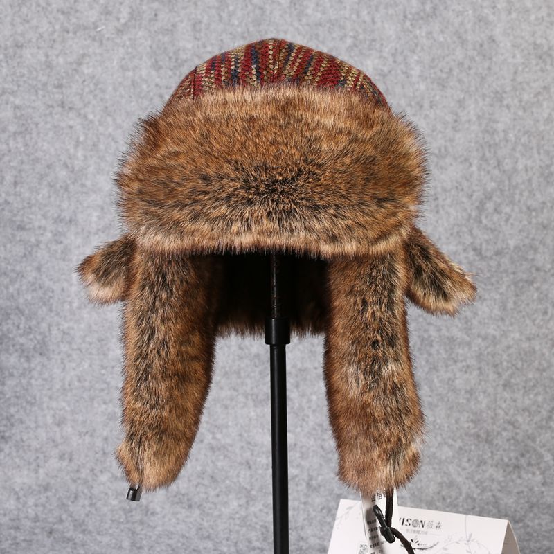 Trapper Hat Ear Flap - B-8433 человек шапка-ушанка из меха кролика