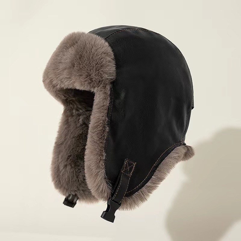 1 шт. Мужская зимняя ретро-кож – обзор и цена Trapper Hat Ear Flap