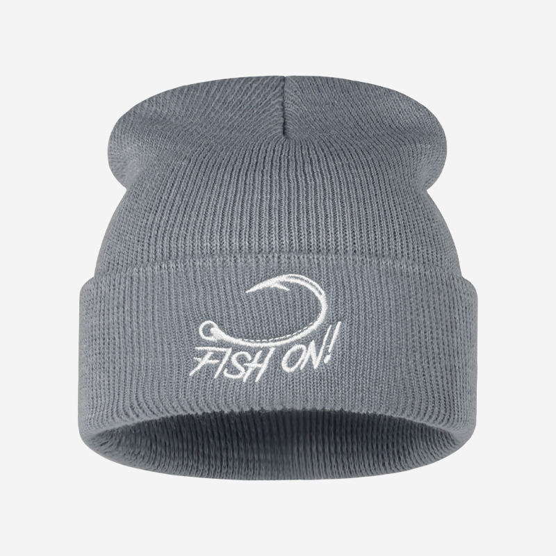 Шапка-бини с вышивкой рыбы для – обзор и цена Beanie Cuffed Knit